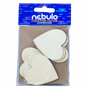 Karton dekoráció NEBULO szívek 6 darabos
