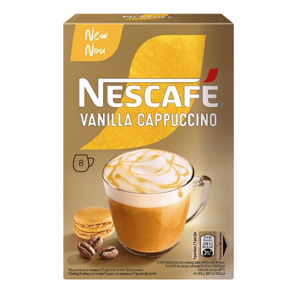 Kávé instant NESCAFE Cappuccino Vanilla 8x14,6 g