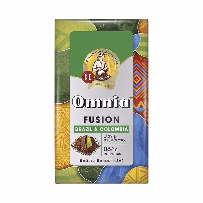 Kávé őrölt DOUWE EGBERTS Omnia Fusion Brazil & Colombia 225 g