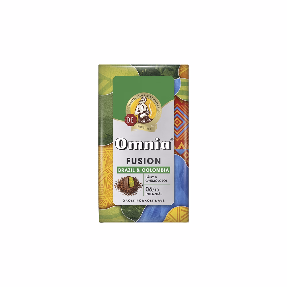 Kávé őrölt DOUWE EGBERTS Omnia Fusion Brazil & Colombia 225 g