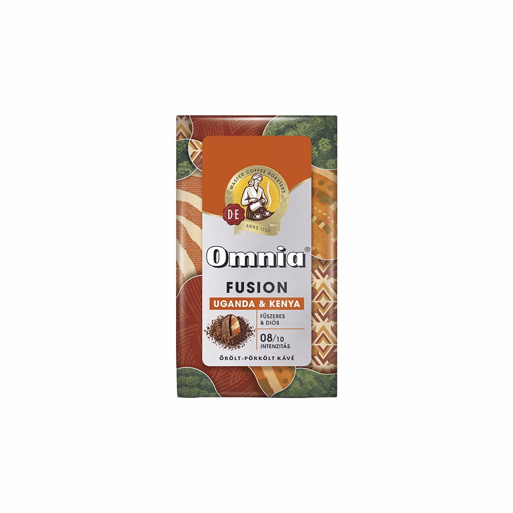 Kávé őrölt DOUWE EGBERTS Omnia Fusion Uganda & Kenya 225 g