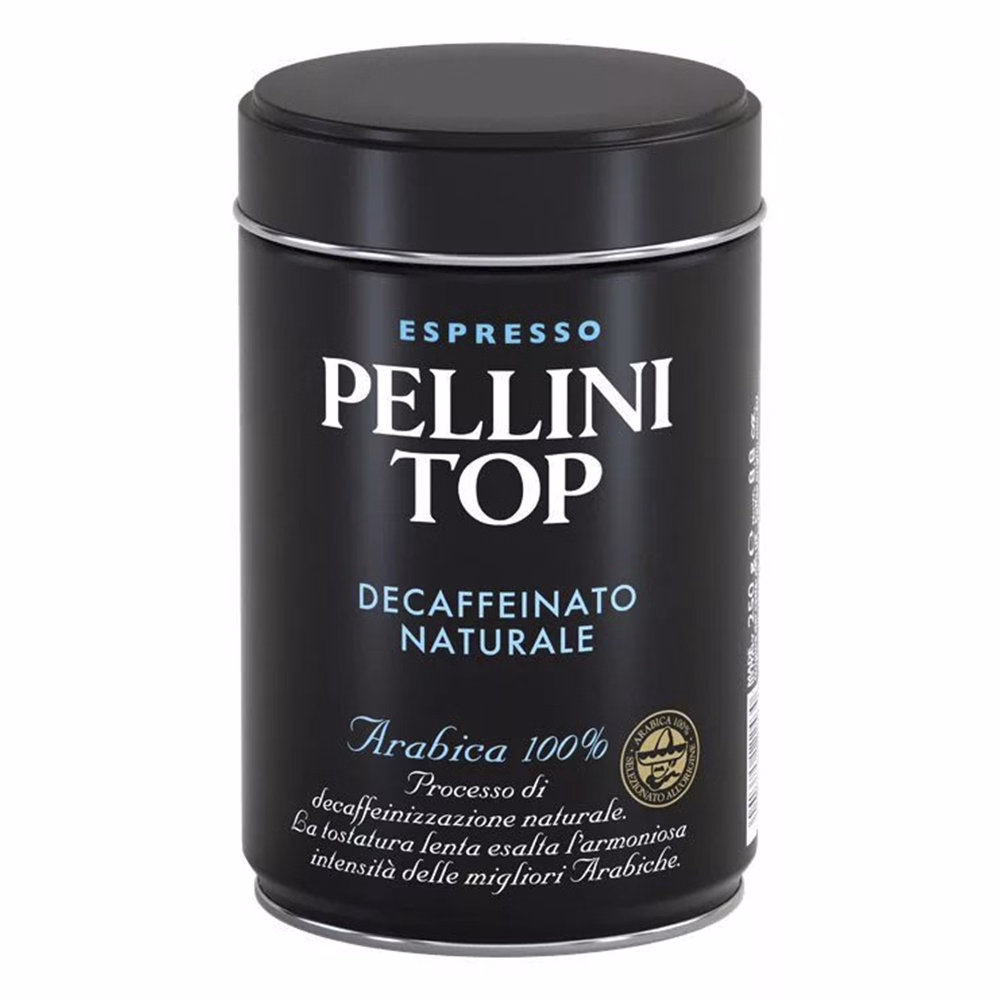 Kávé őrölt PELLINI Top koffeinmentes fém dobozos 250 g