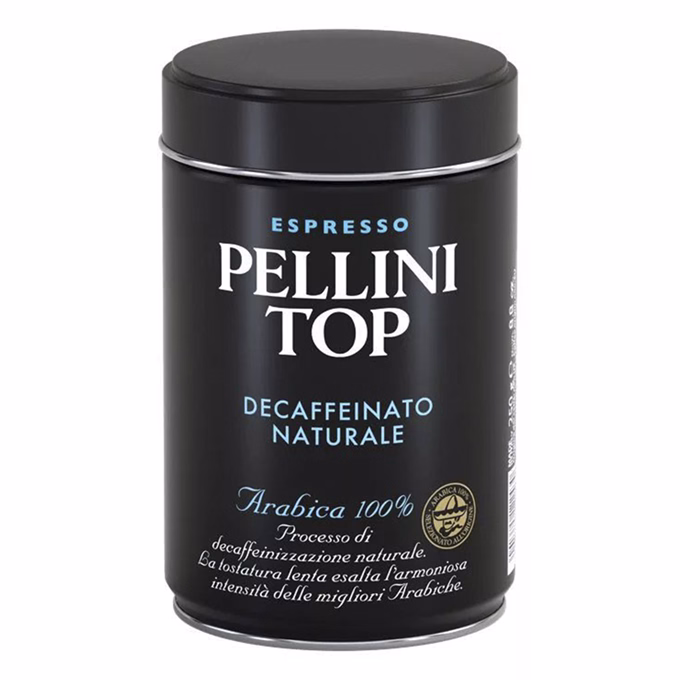Kávé őrölt PELLINI Top koffeinmentes fém dobozos 250 g