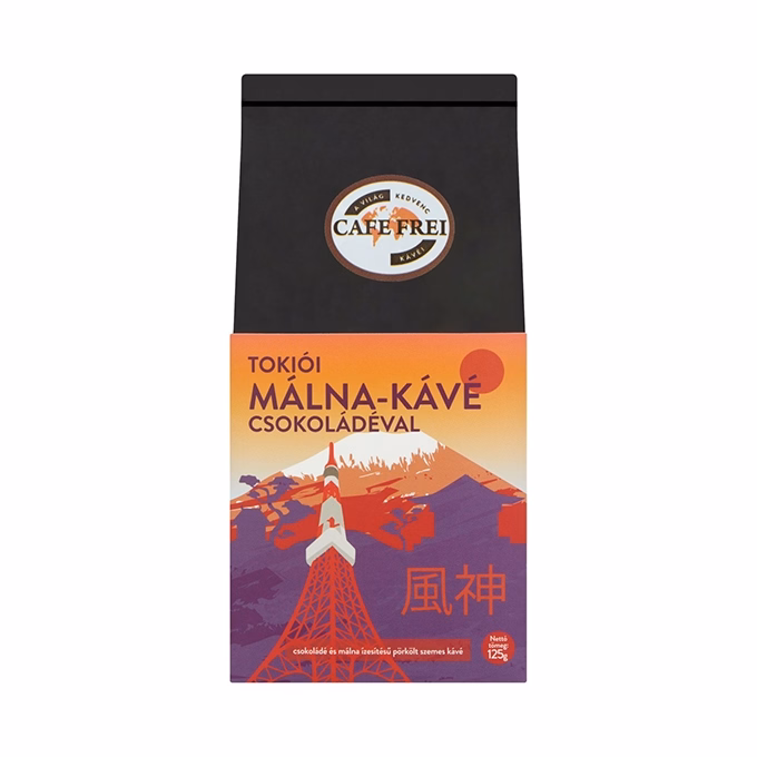 Kávé szemes CAFE FREI Tokiói Csoki-Málna 125 g