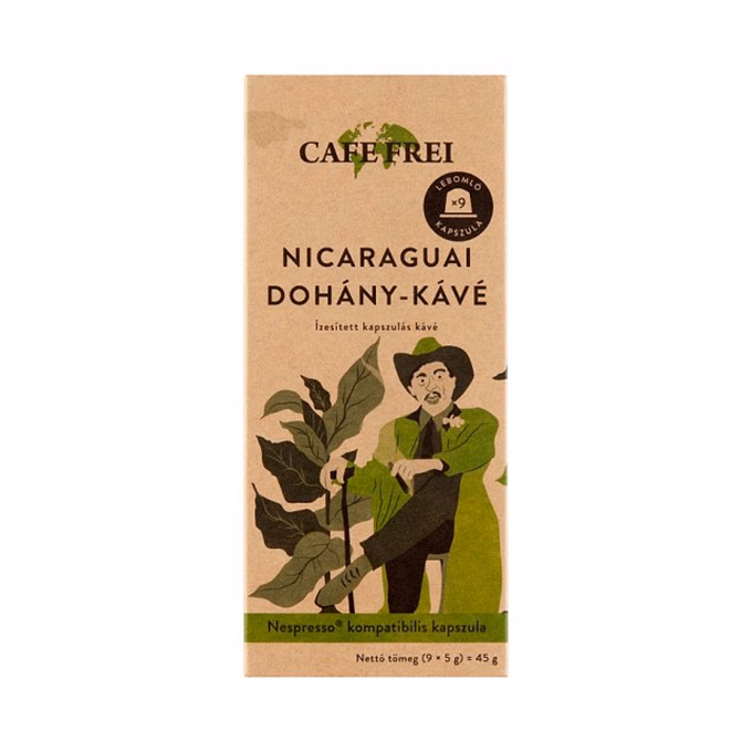 Kávékapszula CAFE FREI Nespresso Nicaraguai dohánykávé 9 kapszula/doboz
