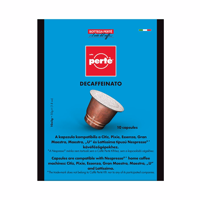 Kávékapszula CAFFÉ PERTÉ koffeinmentes 100% arabica 10 darab/doboz