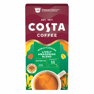 Kávékapszula COSTA COFFEE Nespresso Lively Amazonian Blend 10 kapszula/doboz