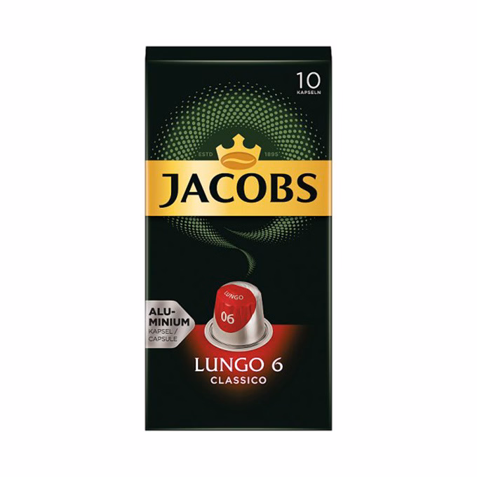 Kávékapszula JACOBS Nespresso Lungo 6 10 kapszula/doboz
