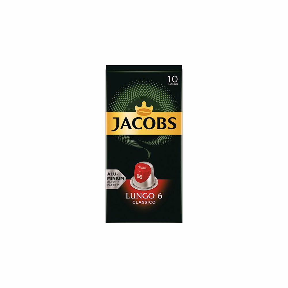 Kávékapszula JACOBS Nespresso Lungo 6 10 kapszula/doboz