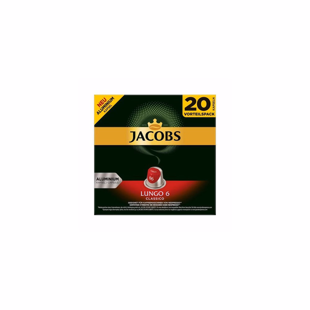 Kávékapszula JACOBS Nespresso Lungo 6 Classic 20 kapszula/doboz