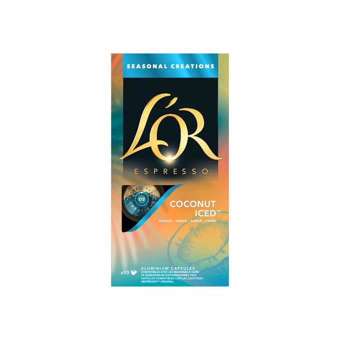 Kávékapszula L`OR Coconut iced Nespresso kompatibilis 10 kapszula/doboz