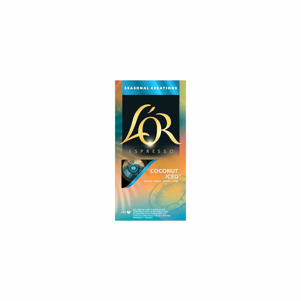 Kávékapszula L`OR Coconut iced Nespresso kompatibilis 10 kapszula/doboz