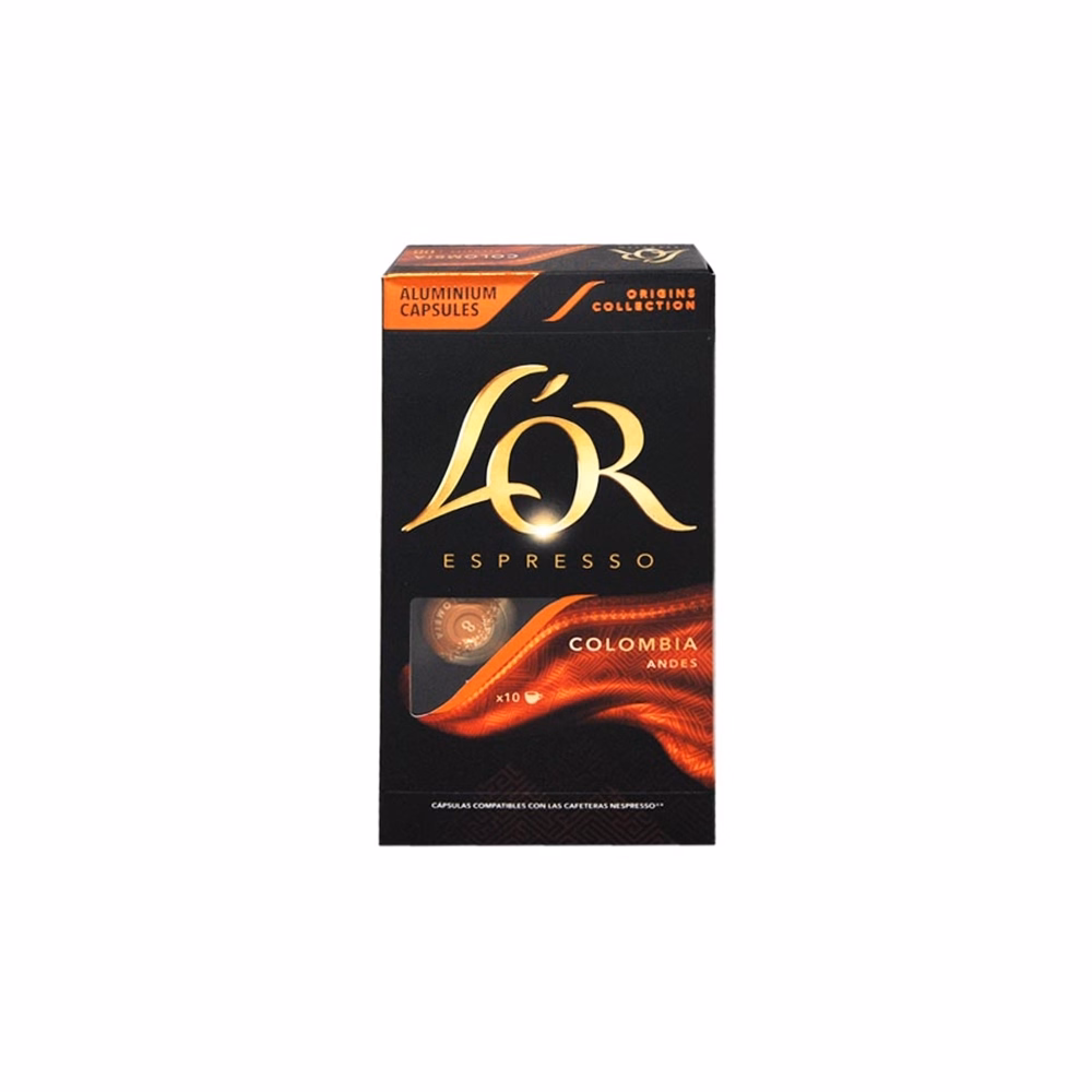 Kávékapszula L`OR Colombia Nespresso kompatibilis 10 kapszula/doboz Kávékapszula L`OR Colombia Nespresso kompatibilis 10 kapszula/doboz