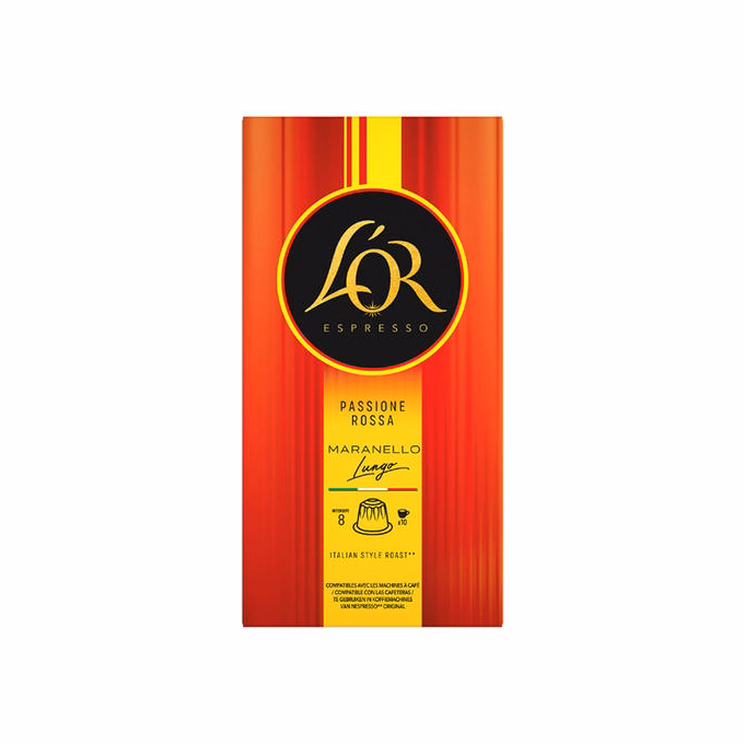 Kávékapszula L`OR Ferrari Maranello lungo Nespresso kompatibilis 10 kapszula/doboz