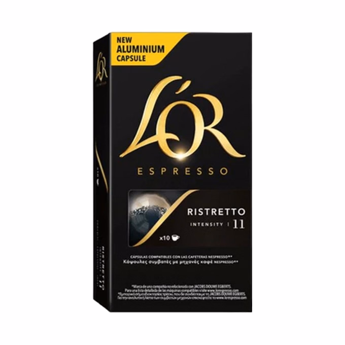 Kávékapszula L`OR Ristretto Nespresso kompatibilis 10 kapszula/doboz