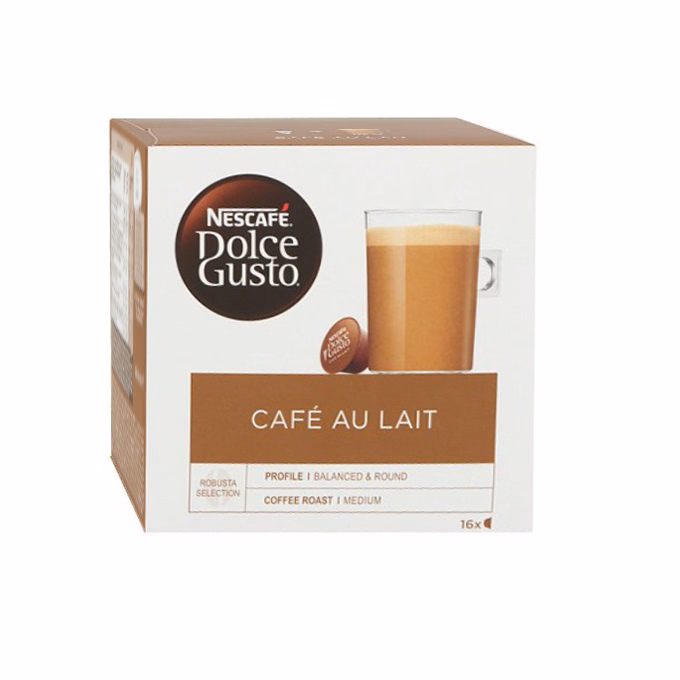 Kávékapszula NESCAFE Dolce Gusto Café au Lait 16 kapszula/doboz Kávékapszula NESCAFE Dolce Gusto Café au Lait 16 kapszula/doboz