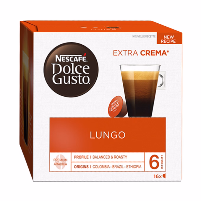 Kávékapszula NESCAFE Dolce Gusto Caffé Lungo 16 kapszula/doboz