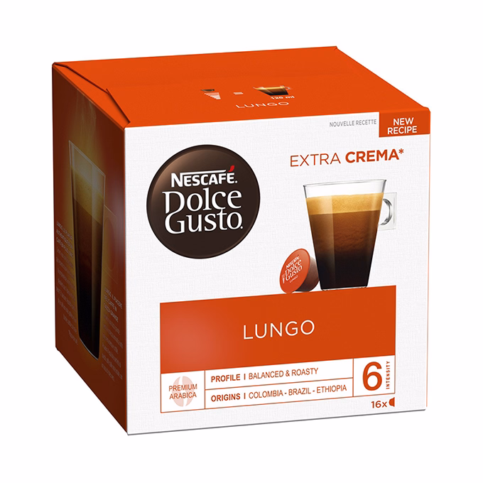 Kávékapszula NESCAFE Dolce Gusto Caffé Lungo 16 kapszula/doboz