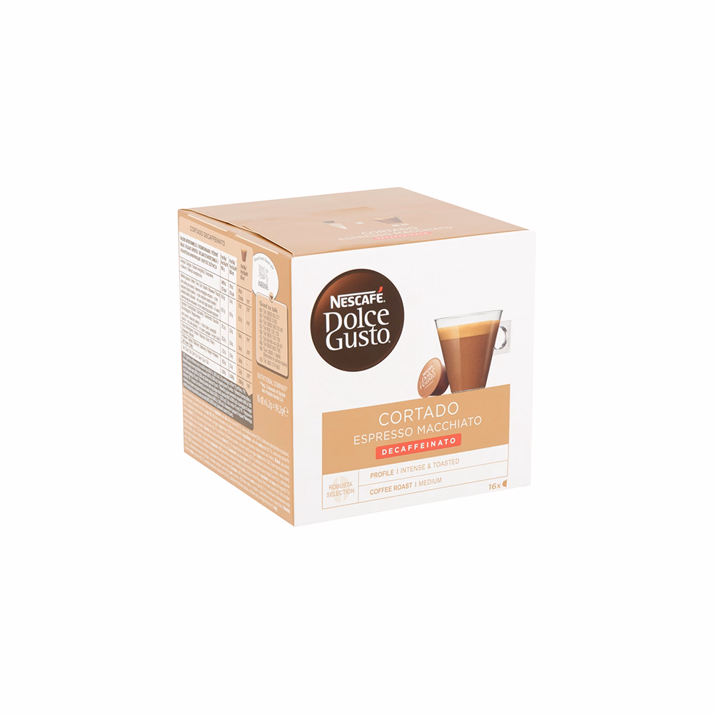 Kávékapszula NESCAFE Dolce Gusto Cortado koffeinmentes 16 kapszula/doboz