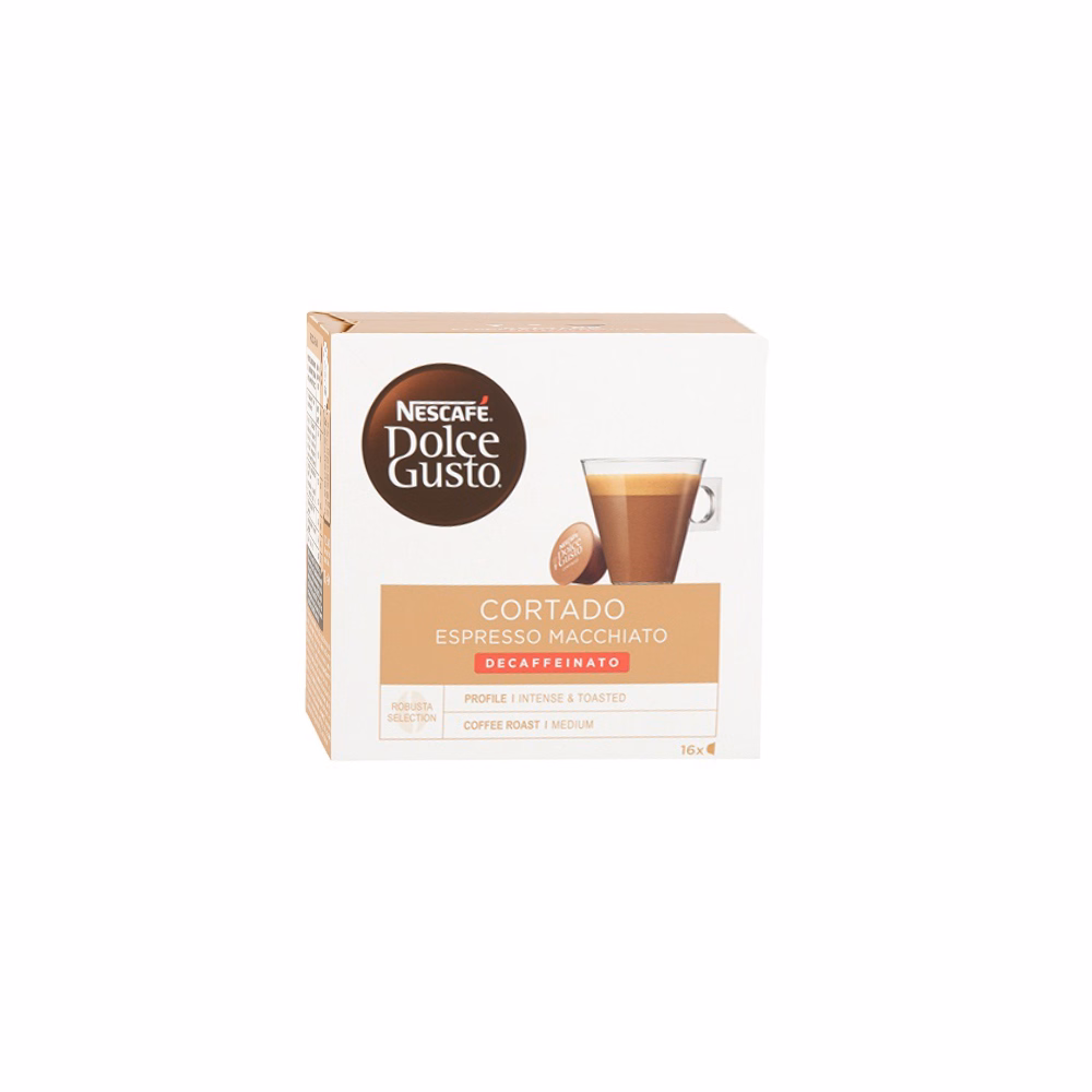 Kávékapszula NESCAFE Dolce Gusto Cortado koffeinmentes 16 kapszula/doboz