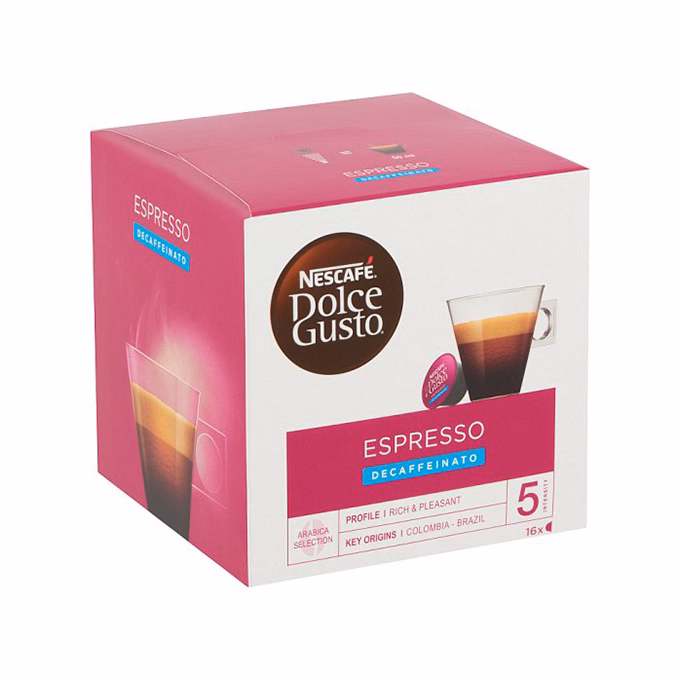 Kávékapszula NESCAFE Dolce Gusto Espresso koffeinmentes 16 kapszula/doboz