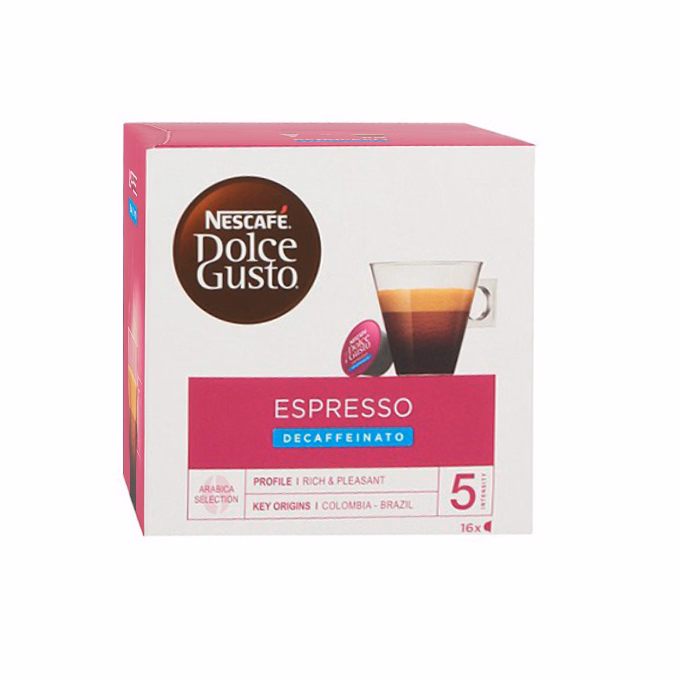 Kávékapszula NESCAFE Dolce Gusto Espresso koffeinmentes 16 kapszula/doboz