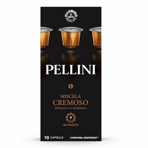 Kávékapszula PELLINI Cremoso Nespresso Alu (10 x 5,5 gr) 55 g