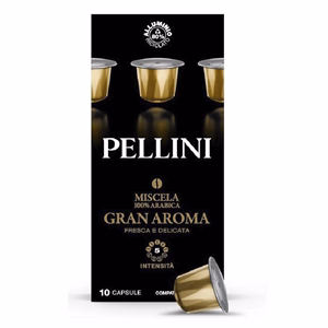 Kávékapszula PELLINI Gran Aroma Nespresso Alu (10 x 5,5 gr) 55 g