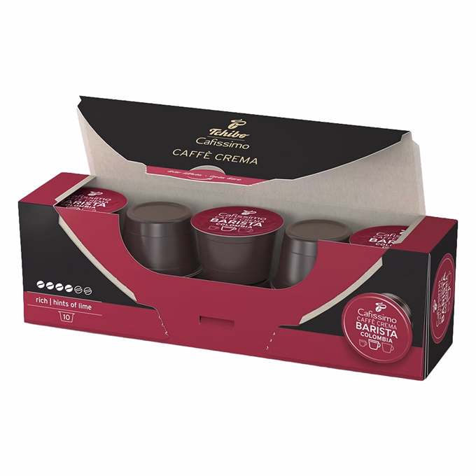 Kávékapszula TCHIBO Cafissimo Caffé Crema Barista Columbia 10 kapszula/doboz
