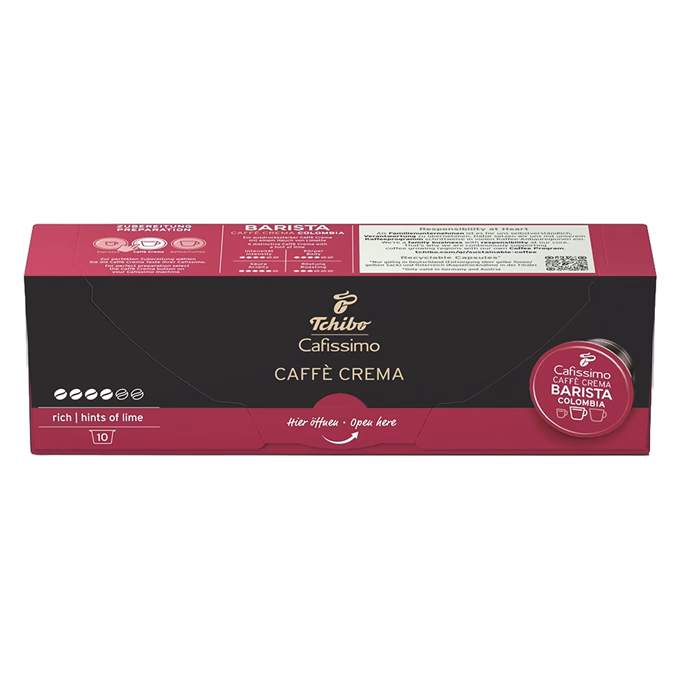 Kávékapszula TCHIBO Cafissimo Caffé Crema Barista Columbia 10 kapszula/doboz