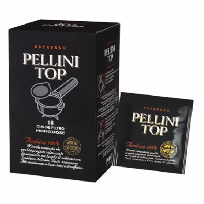 Kávépárna PELLINI Top 100% arabica E.S.E. Pod (18 x 7 gr) 125 g