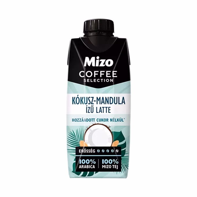 Kávés tej MIZO Coffe Selection Latte kókuszos és mandulás UHT 0,25L