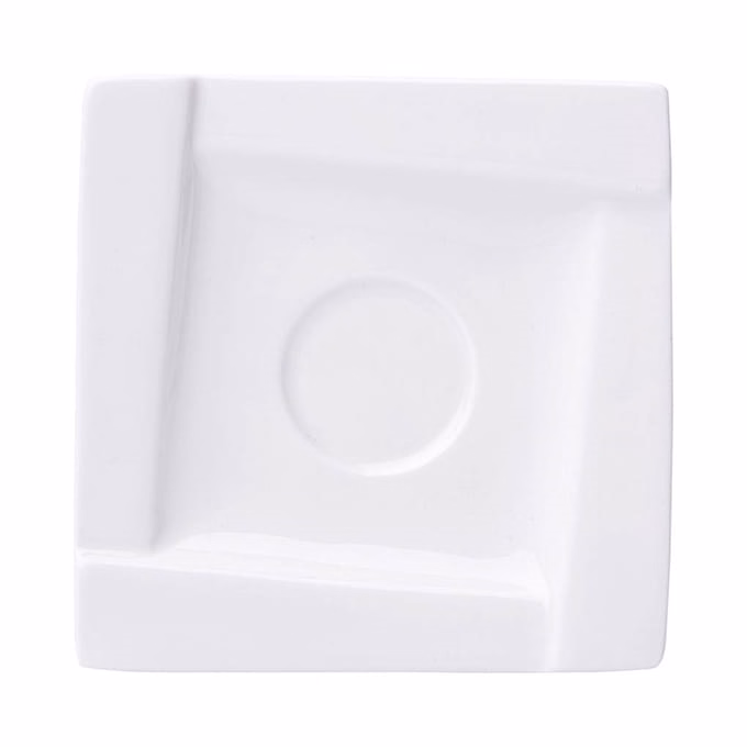 Kávéscsésze alj AMBITION Kubiko fehér 11,5 cm 6 darabos