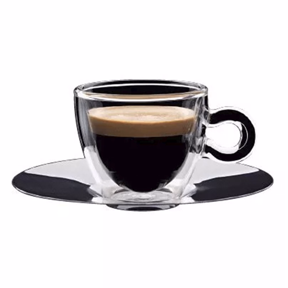 Kávéscsésze + rozsdamentes alj thermo duplafalú 65 ml 2 darabos