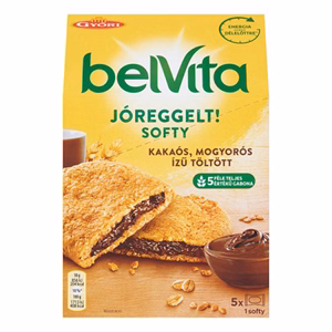 Keksz BELVITA Jó Reggelt! Softy csokoládés és mogyorós töltelékkel multipack 250 g