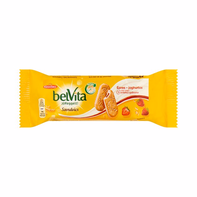 Keksz BELVITA Jó Reggelt! Softy epres töltelékkel 50 g