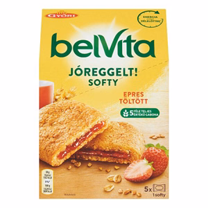 Keksz BELVITA Jó Reggelt! Softy epres töltelékkel multipack 250 g