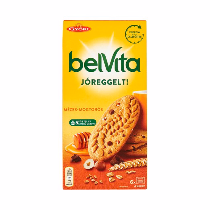 Keksz BELVITA Jó Reggelt! mézes és mogyorós multipack 300 g