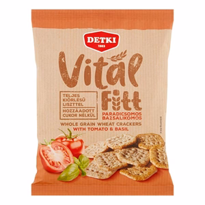 Keksz DETKI VitálFitt paradicsomos-bazsalikomos teljes kiőrlésű 100 g