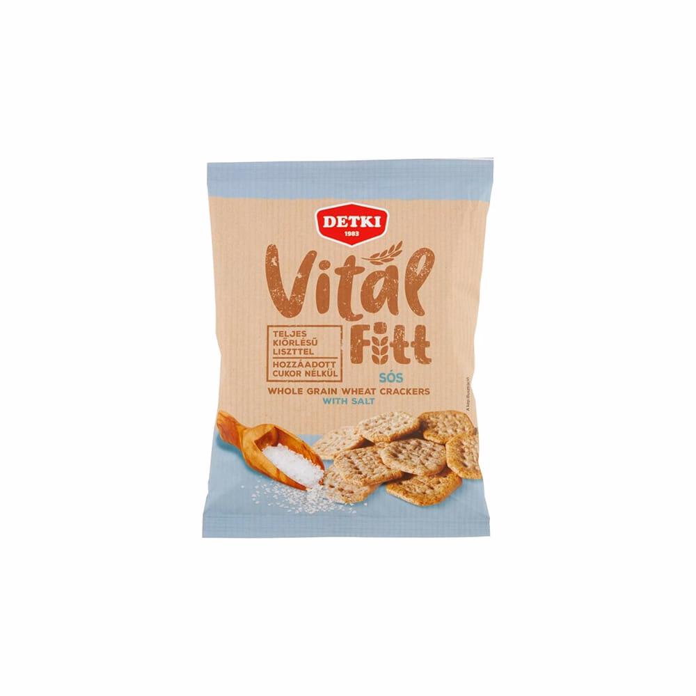 Keksz DETKI VitálFitt sós teljes kiőrlésű 100 g