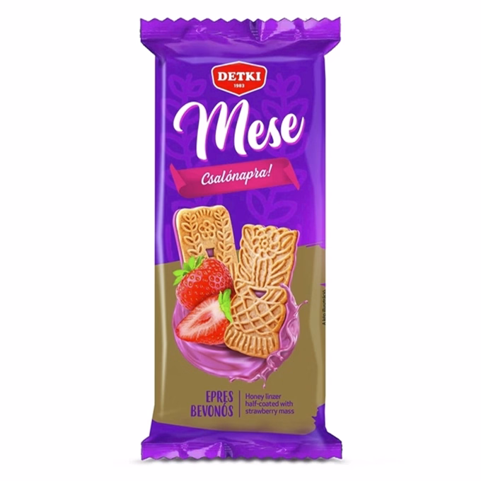 Keksz DETKI mese epres bevonóval 180 g