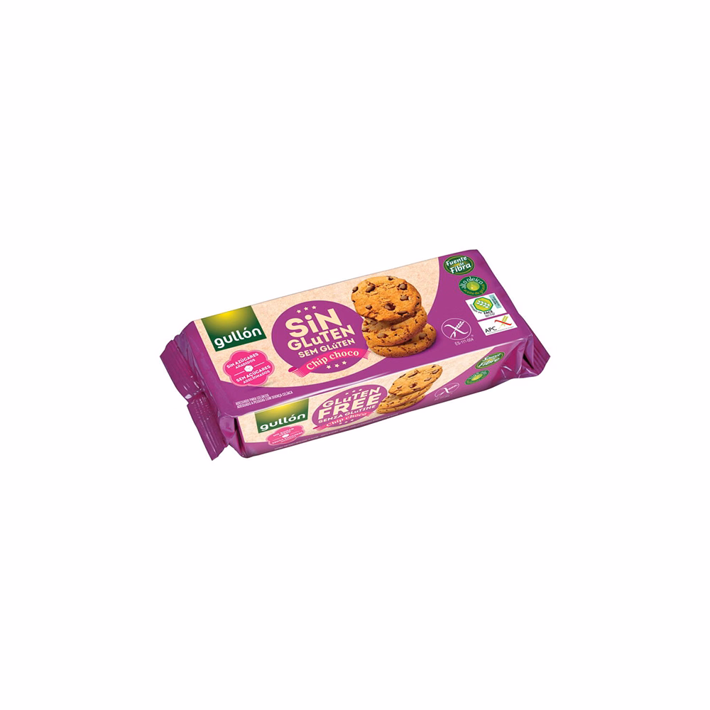 Keksz GULLON Choco Chips gluténmentes és cukormentes 130 g