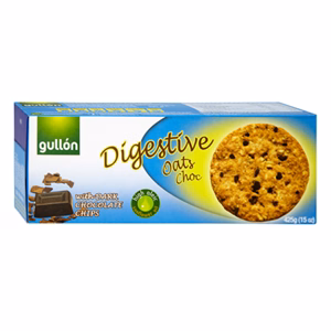 Keksz GULLON Digestive zabpelyhes korpás étcsoki darabokkal  425 g