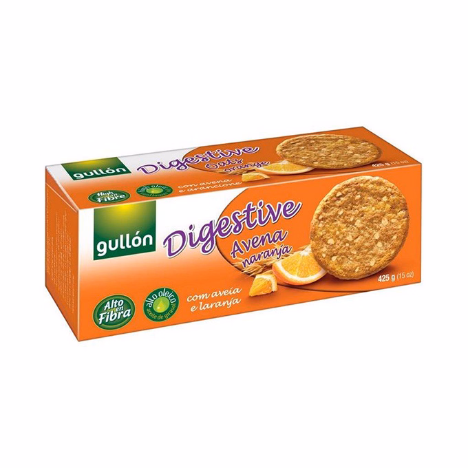 Keksz GULLON Digestive zabpelyhes narancsos 425 g