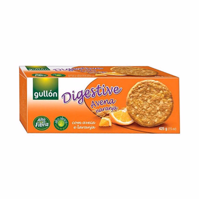 Keksz GULLON Digestive zabpelyhes narancsos 425 g