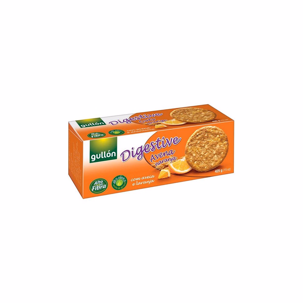 Keksz GULLON Digestive zabpelyhes narancsos 425 g