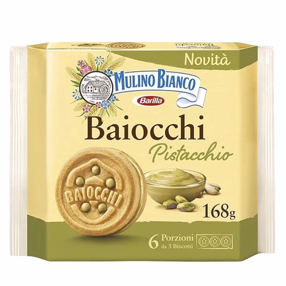 Keksz MULINO BIANCO baiocchi pisztáciás 168 g