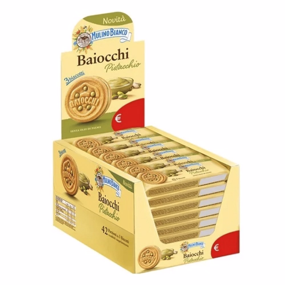 Keksz MULINO BIANCO baiocchi pisztáciás 3 darabos 28 g