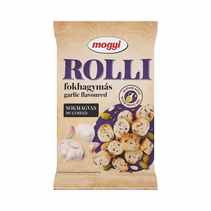 Kenyérkarika MOGYI Rolli sokmagvas fokhagymás 65 g