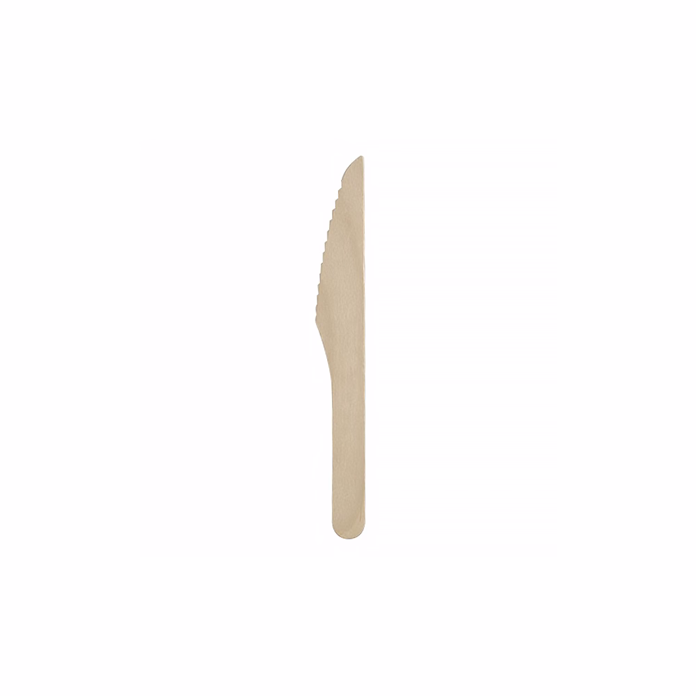 Kés eldobható fa BIO 16cm 100 darabos